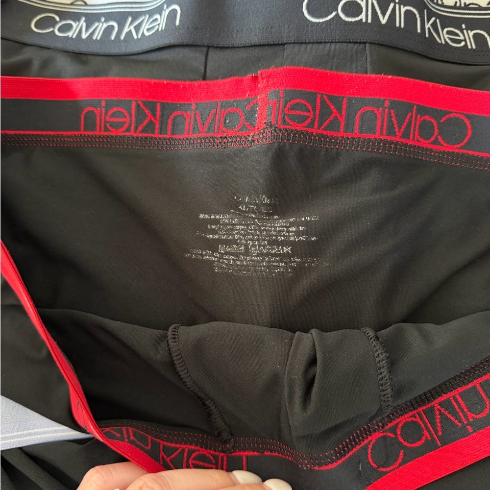 Calvin Klein Men's Boxer Briefs - Black, Teal, Navy, Red Waistband set of 10 - Picture 6 of 15